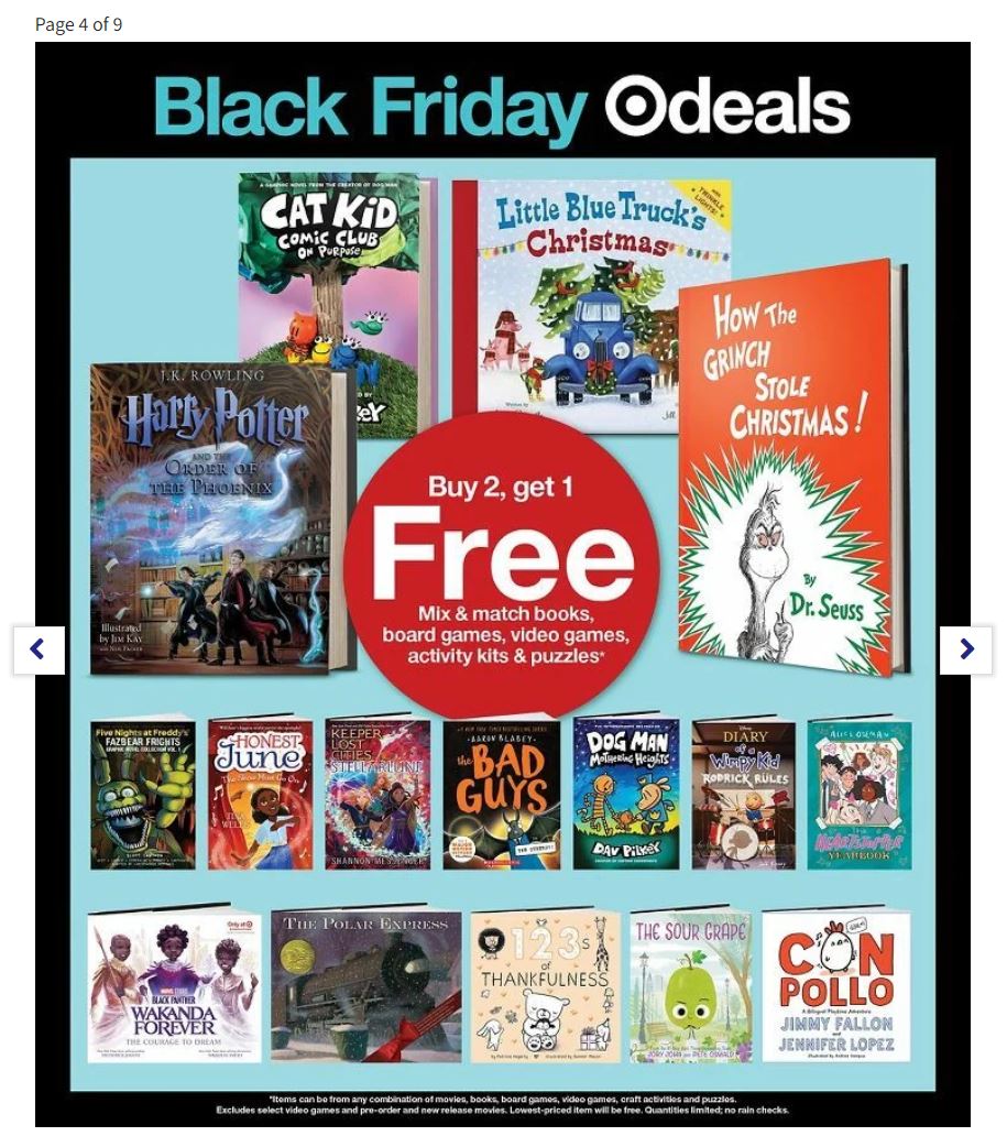 Target black store friday board games