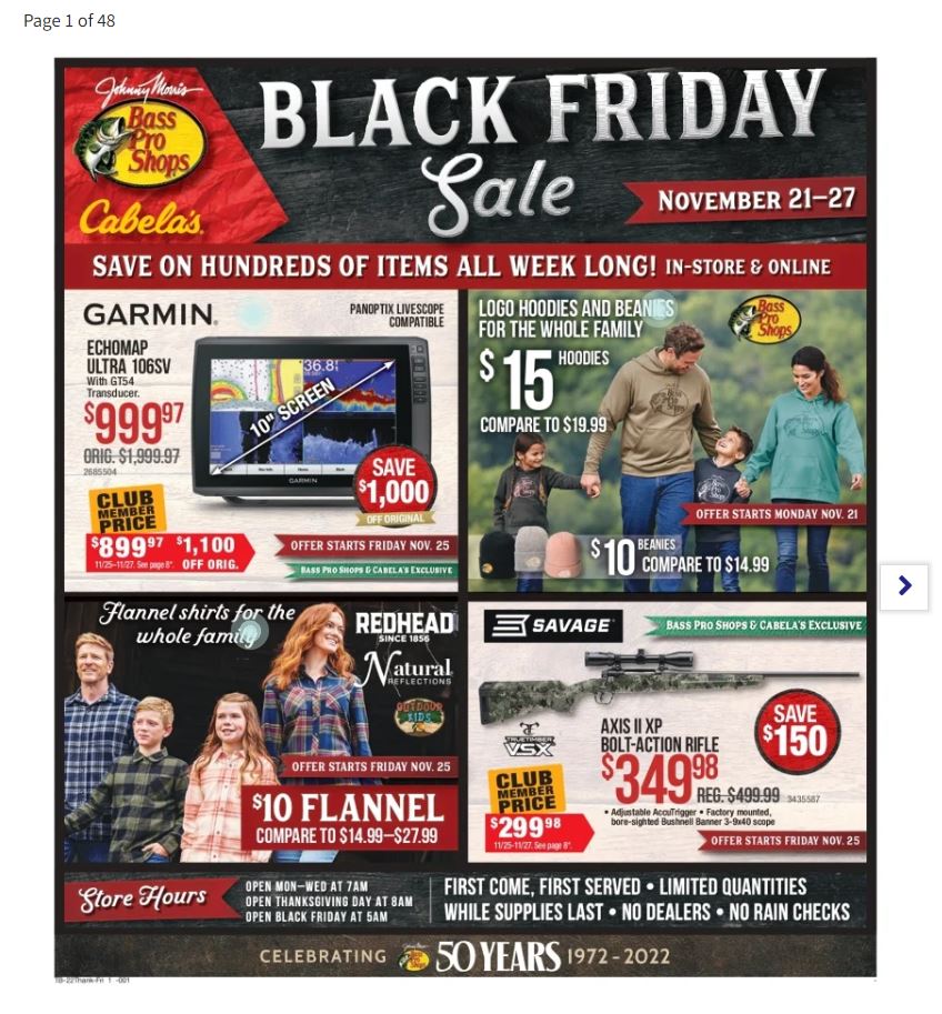 Cabelas Black Friday 2022 Friday Page 1