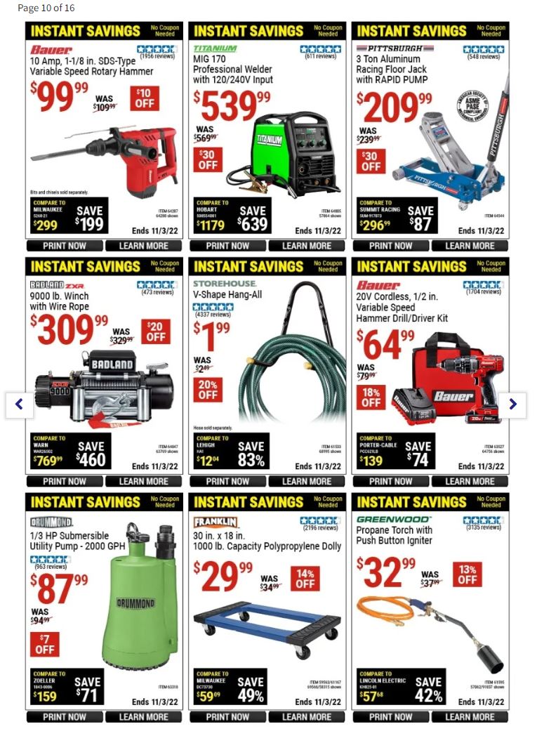 Harbor Freight Pre Black Friday 2022 Page 10