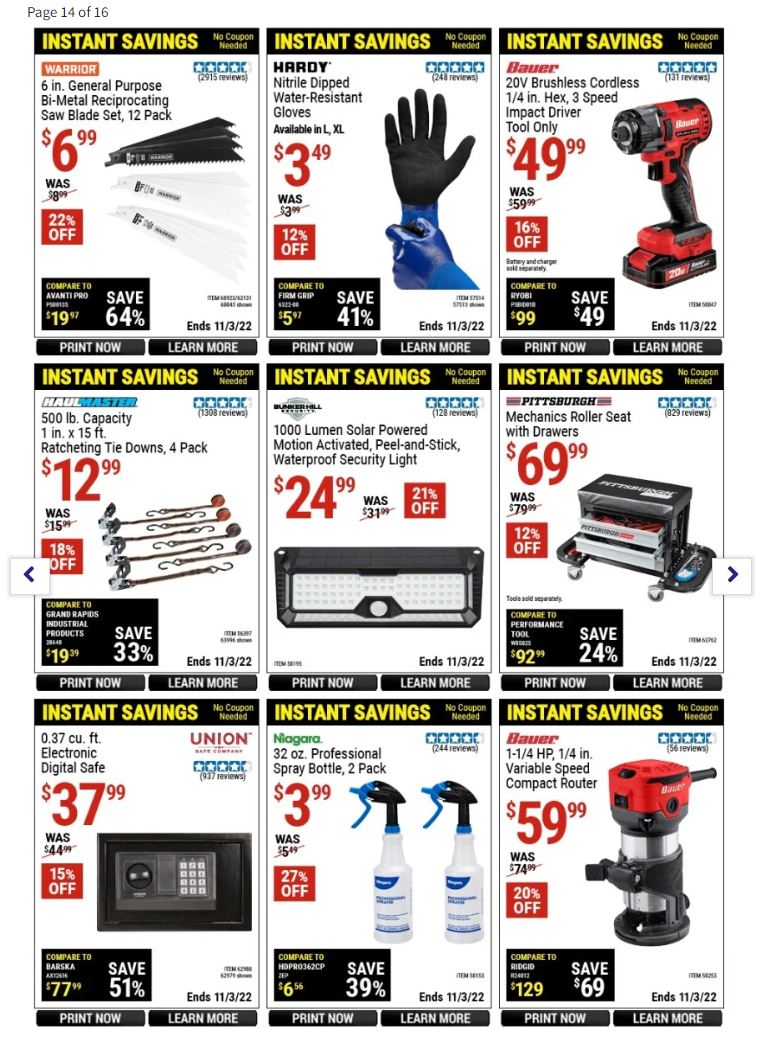 Harbor Freight Pre Black Friday 2022 Page 14