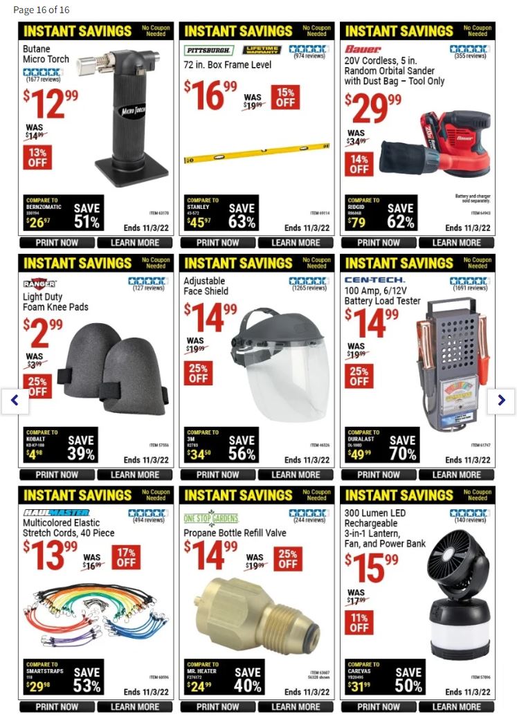 Harbor Freight Pre Black Friday 2022 Page 16