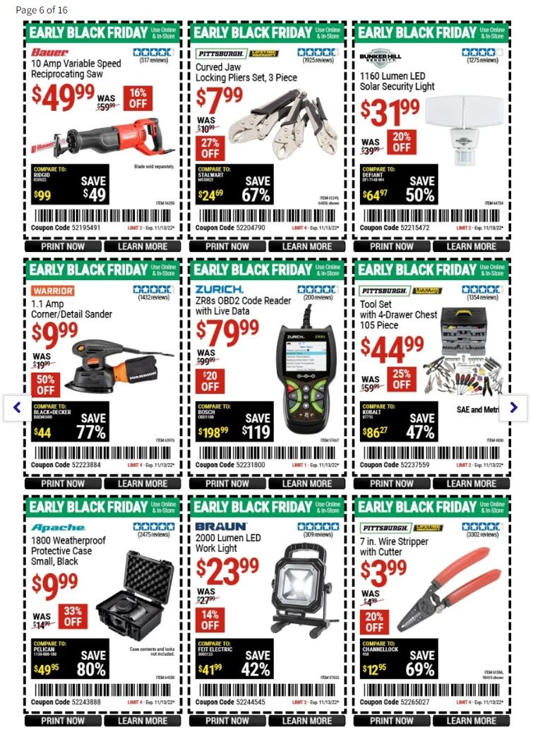 Harbor Freight Pre Black Friday 2022 Page 6