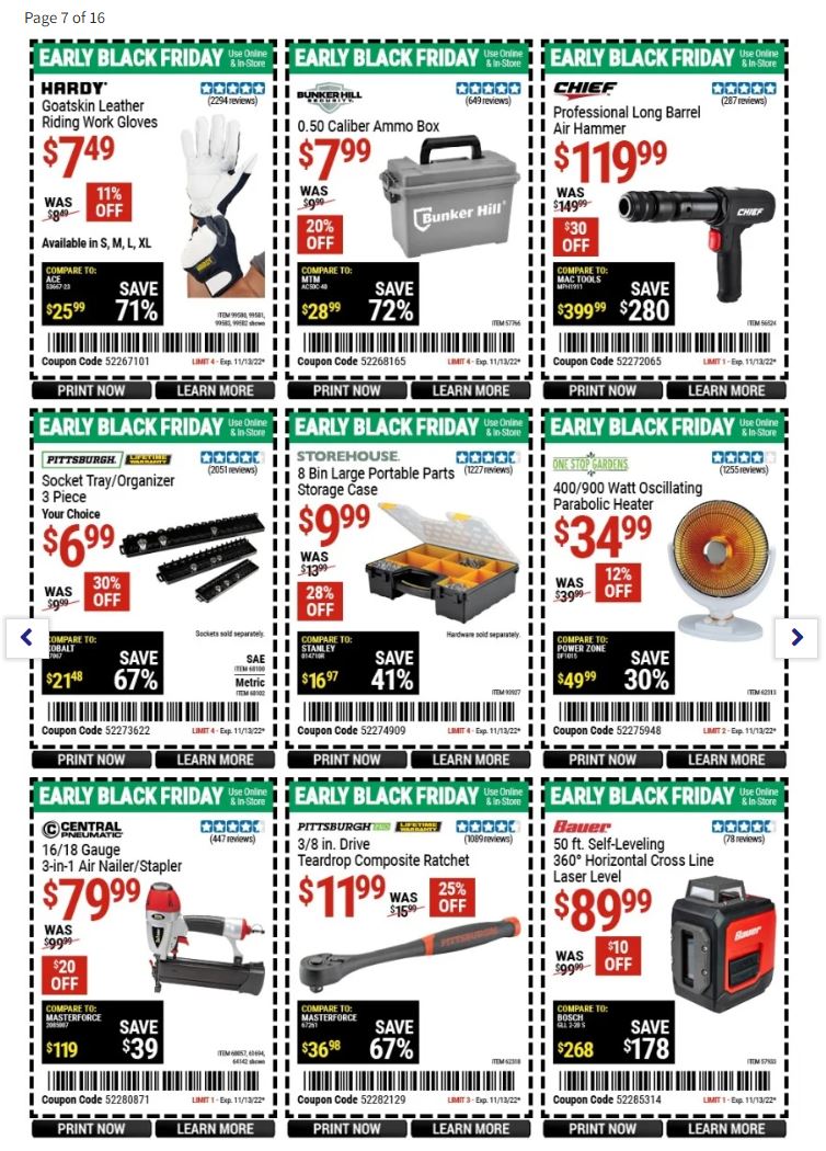Harbor Freight Pre Black Friday 2022 Page 7