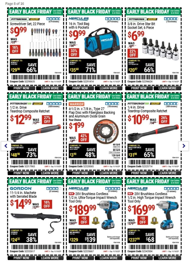 Harbor Freight Pre Black Friday 2022 Page 8