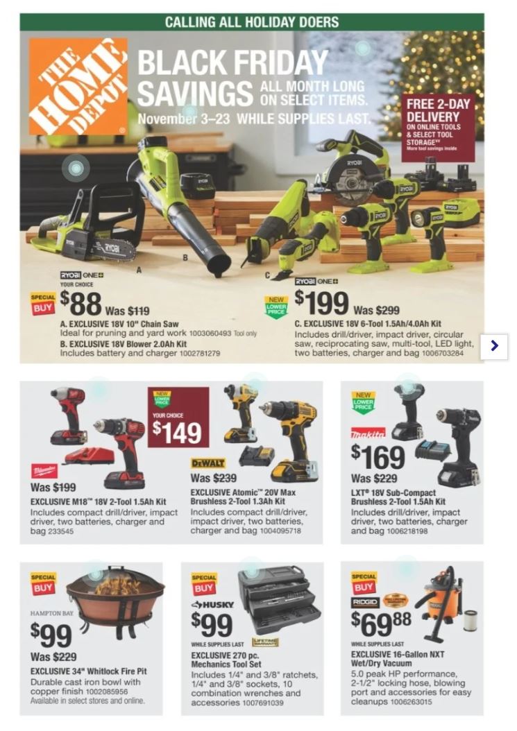 Home Depot Black Friday Page 1