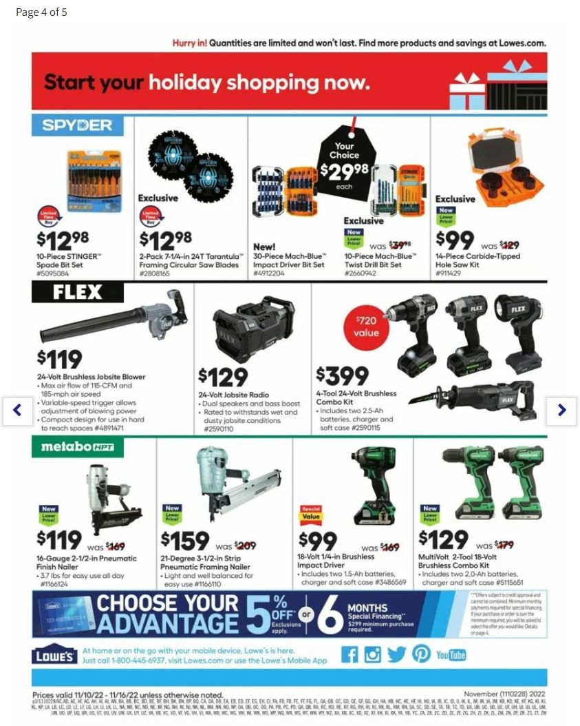 Lowes Pre-Black Friday 2022 Friday Page 4