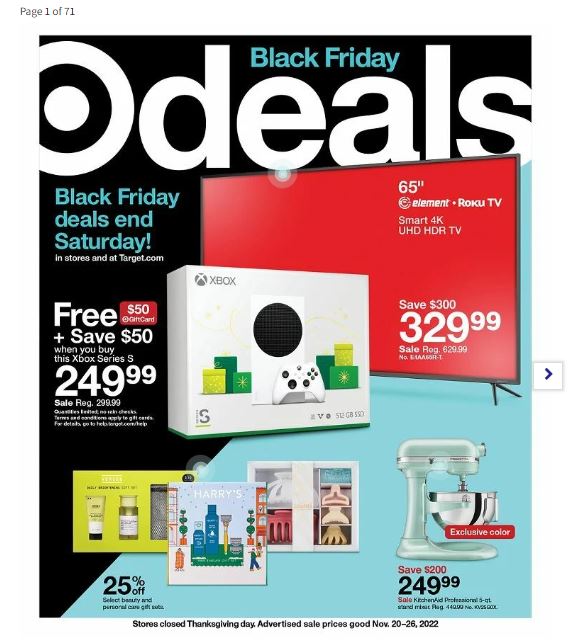 Target Black Friday 2022 Friday Page 1