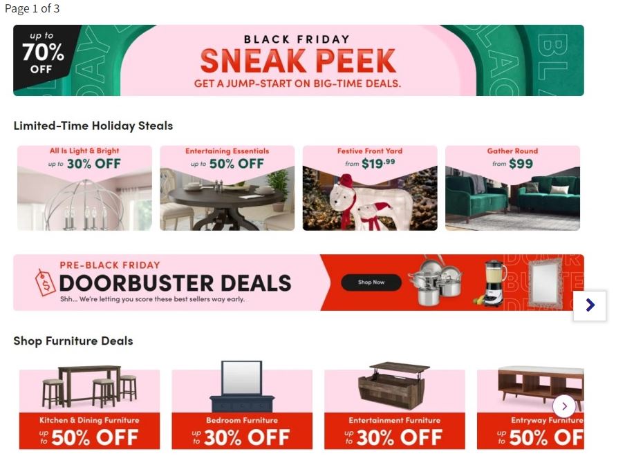 Wayfair Black Friday Deals Swagbucks Articles