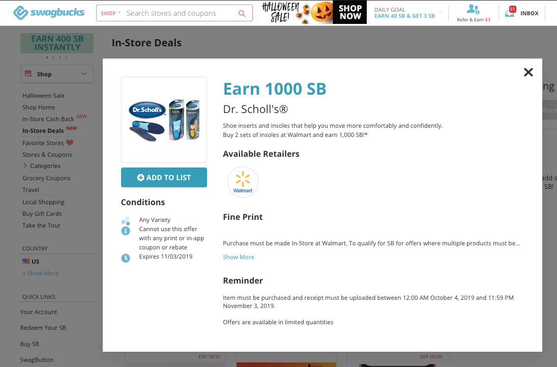 How to Get $10 Off Dr. Scholl’s Insoles - Swagbucks Articles
