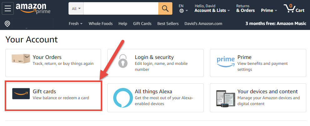 how do i check an amazon gift card balance without adding it to my account