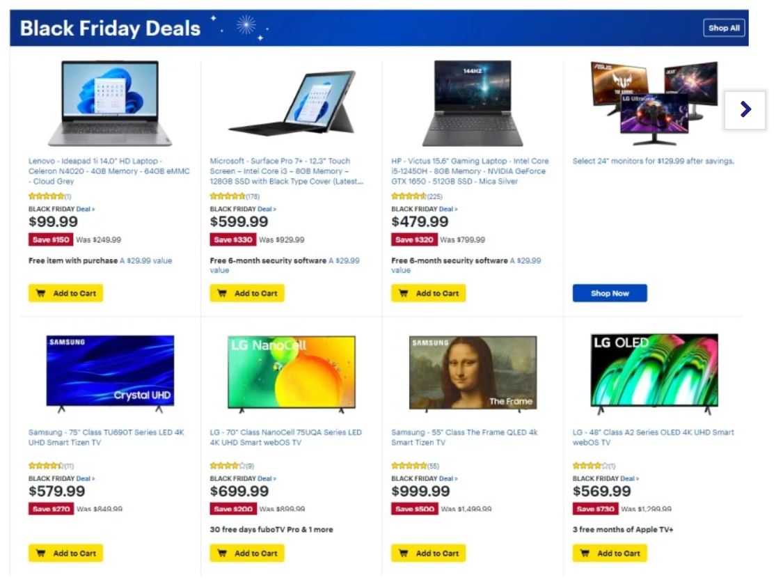 Best Buy Pre Black Friday 2022 Page 1