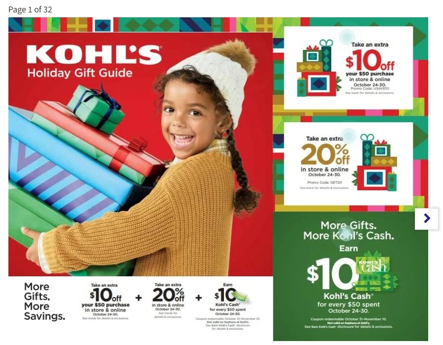 Kohls 2022 Gift Guide Page 1